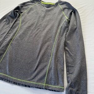 RBX Gray Athletic Top with Neon Lime Trim